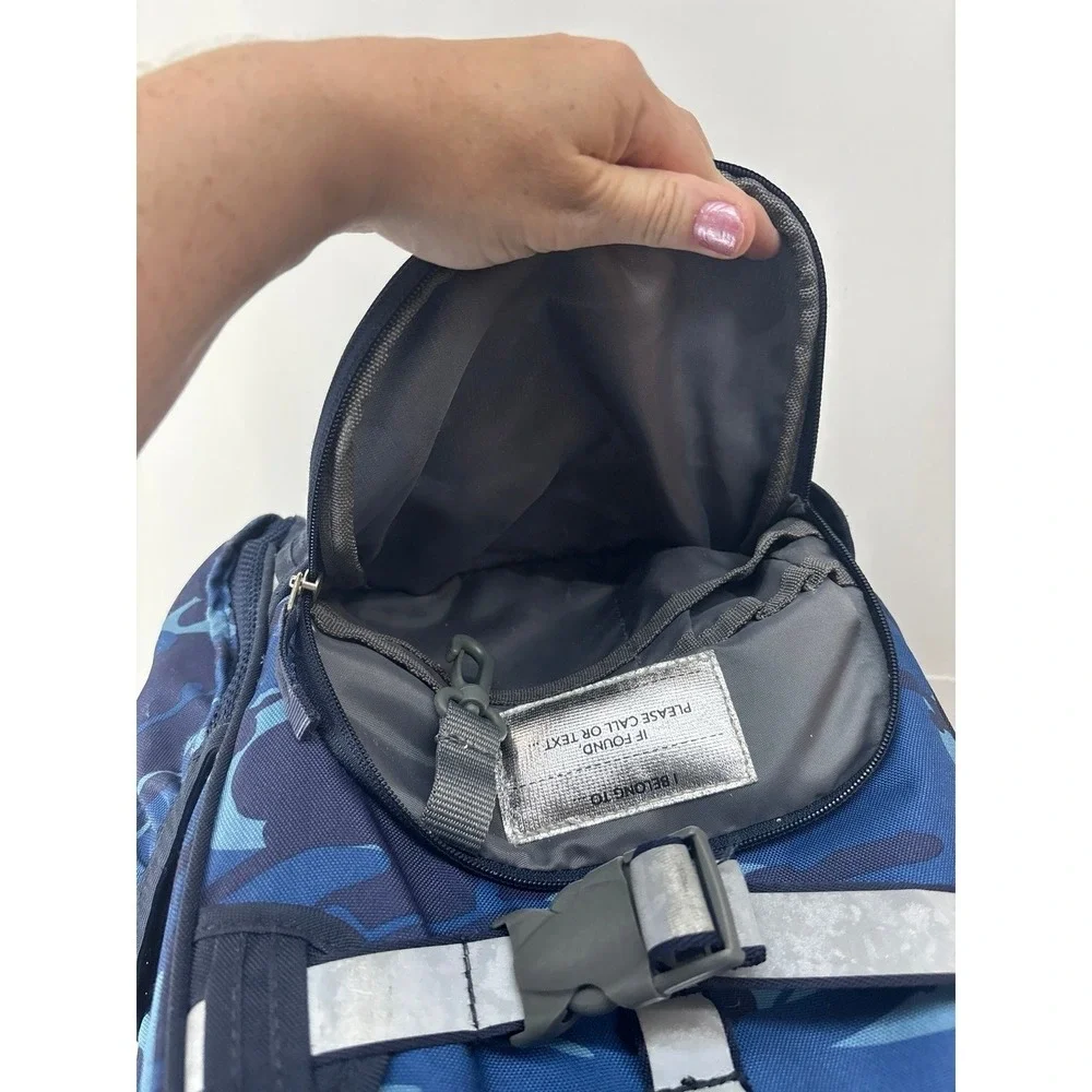 Pottery barn kids, blue camo backpack (16 inch)